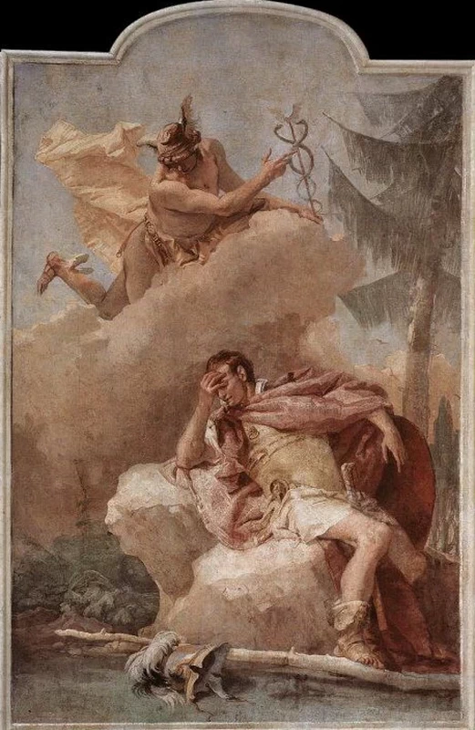 Mercurio appare ad Enea
